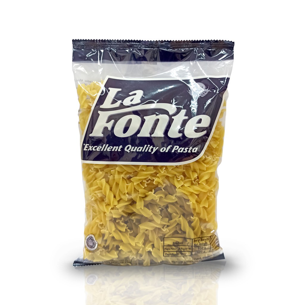

LA FONTE MACARONI FUSSILI 500gr / LA FONTE FUSSILI / LA FONTE MACARONI