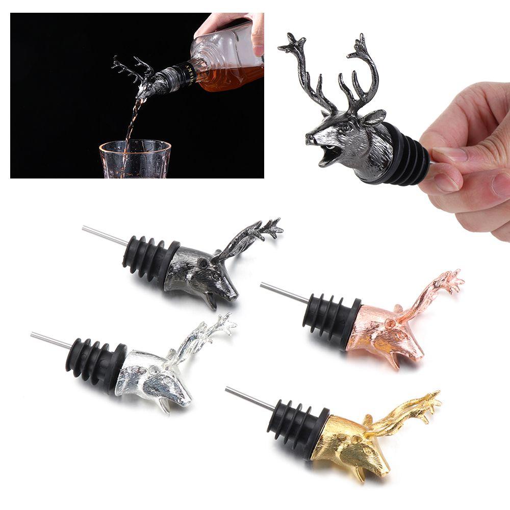 CHOOKYY Wine Pourer Gadget Kepala Rusa Stag Unik Hiasan Natal Aerator Anggur