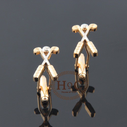 CUFFLINK CUFFLINKS MANSET KANCING KEMEJA FRENCH CUFF GOLF STICK BALL CUFFLINKS