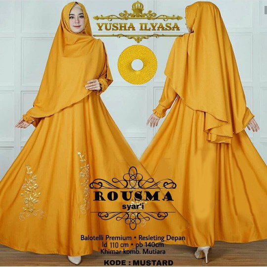 SYARI ROUSMA / GAMIS PESTA / GAMIS /HIJAB /GAUN PESTA MEWAH
