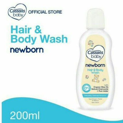 Cussons Baby Hair And Body Wash Newborn 200ml / Sabun dan Shampo Bayi