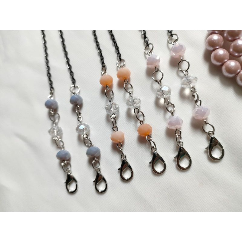 Strap Masker Rantai / Konektor Masker 2in1 Rantai