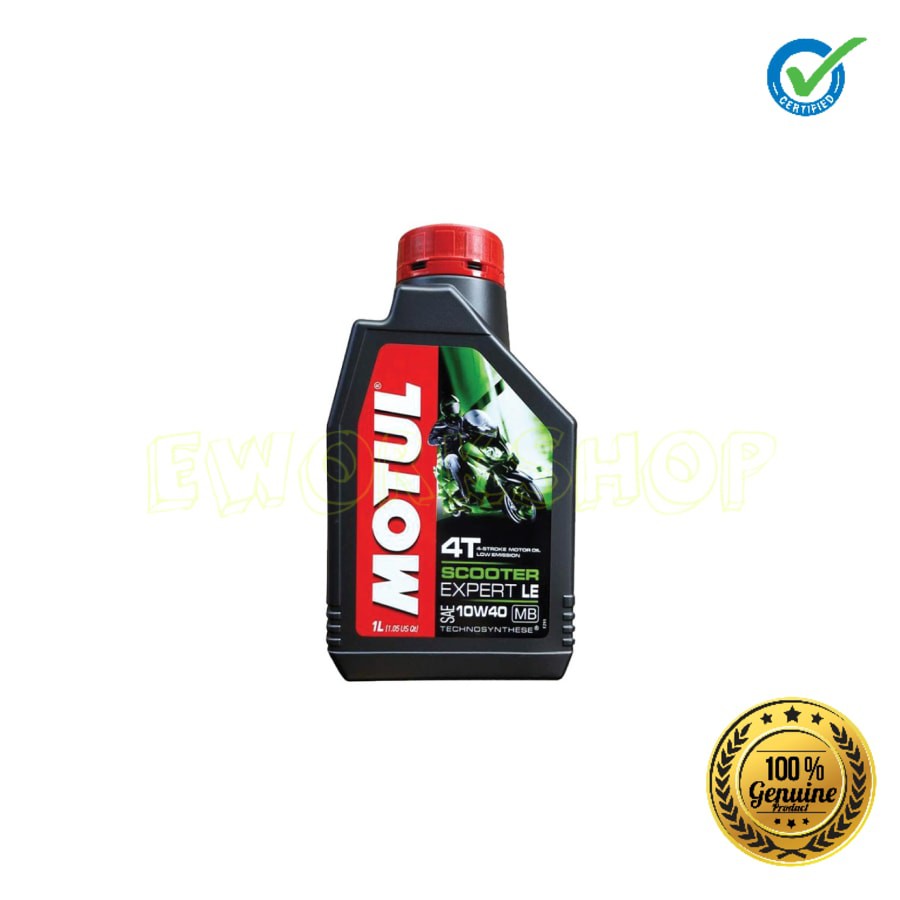 OLI MOTUL MATIC SCOOTER EXPERT LE 4T 10W40 1 L 100% Original Product