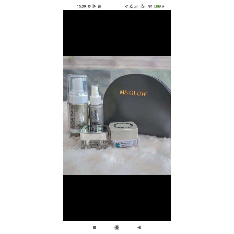 PAKET CREAM MS GLOW ORIGINAL FREE POUCH/TOTEBAG