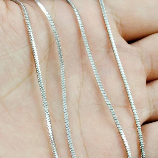 KALUNG KOTAK SILVER TITANIUM 45 CM KALUNG BAGUS MURAH KEKINIAN  PRIA WANITA