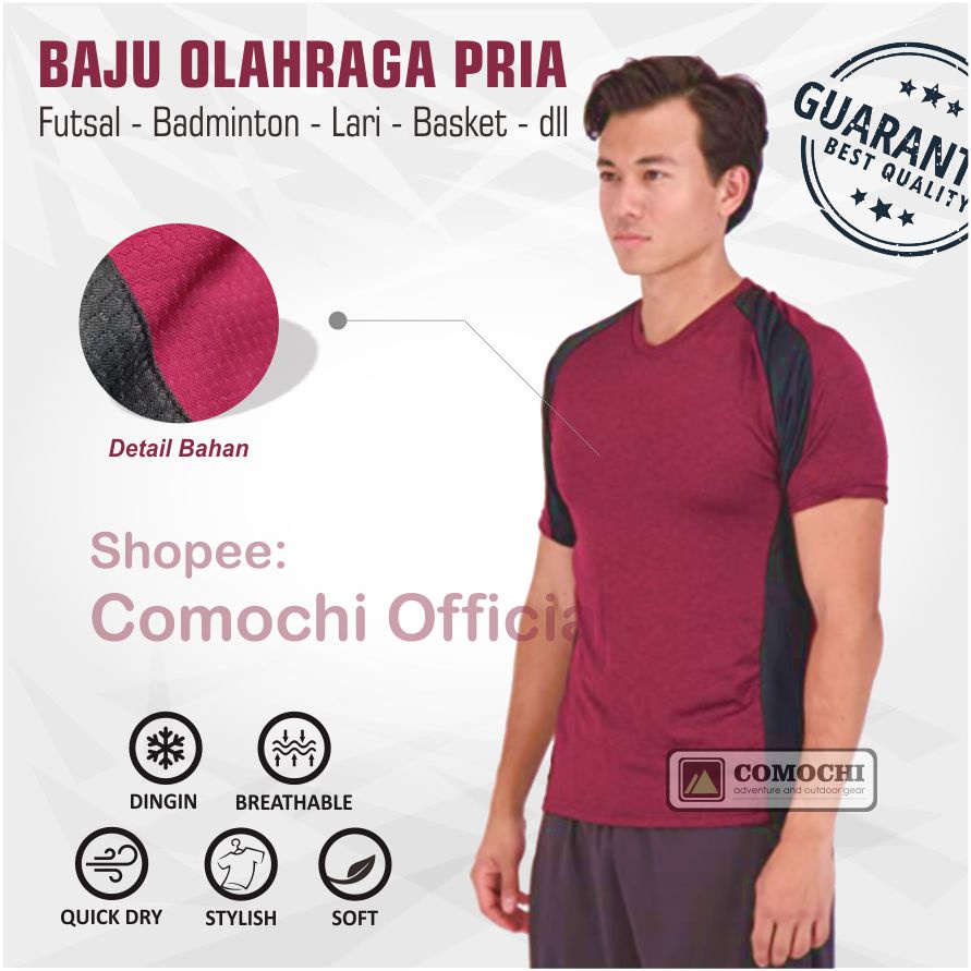 KAOS JERSEY BADMINTON OLAHRAGA PRIA WANITA WARNA MERAH HITAM ATASAN BAJU OLAH RAGA COWOK PAKAIAN BUL