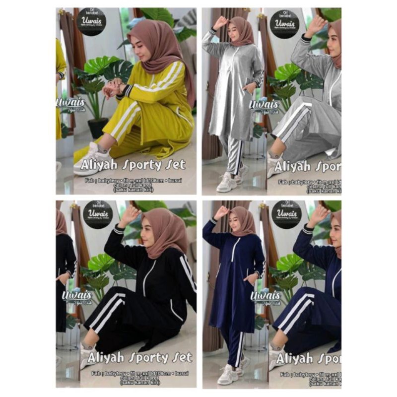 stelan aliyah sporty set adidas harum dubai cubic lolipop buterfly leaf plain zafina dulaby spassy