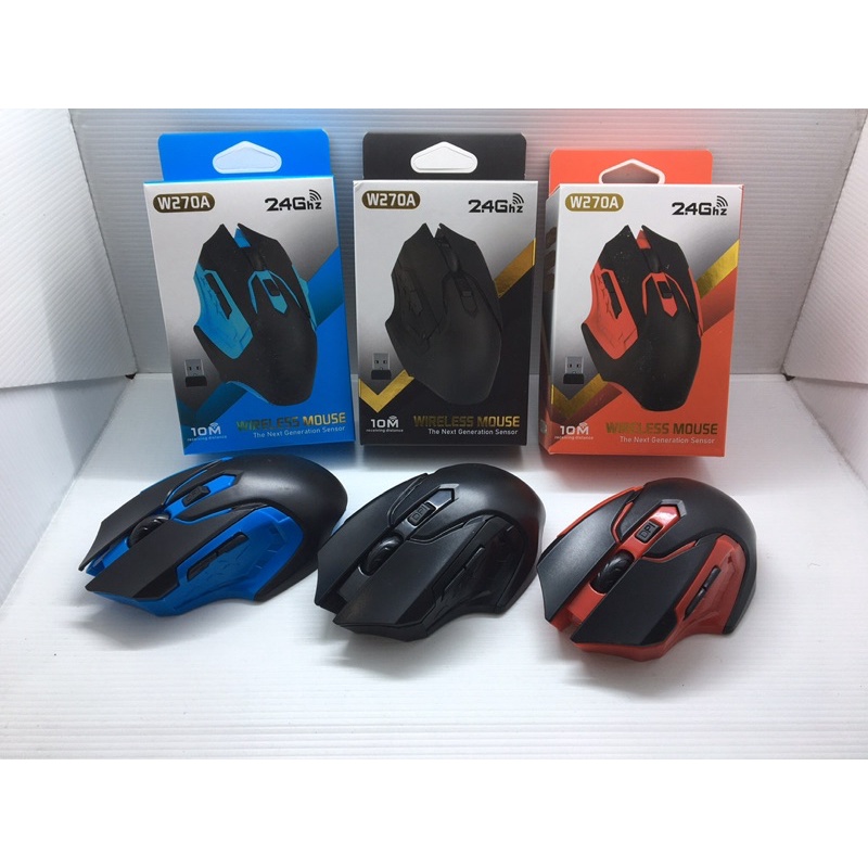 Mouse Wireless W270A 2.4G Optical USB Mouse Gaming dengan Receiver USB untuk PC Laptop mouse bluetooth W270A NEW