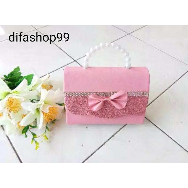 TAS PESTA MUTIARA PITA MODEL CLUCTH DAN SELEMPANG TERKESAN MEWAH DAN ELEGAN DERA SHOP99