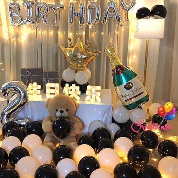 ➽ Set paket balon LED dekorasi birthday romantis ulang tahun fancy dewasa ❂