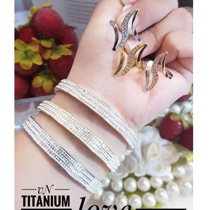 Titanium gelang cincin wanita i333