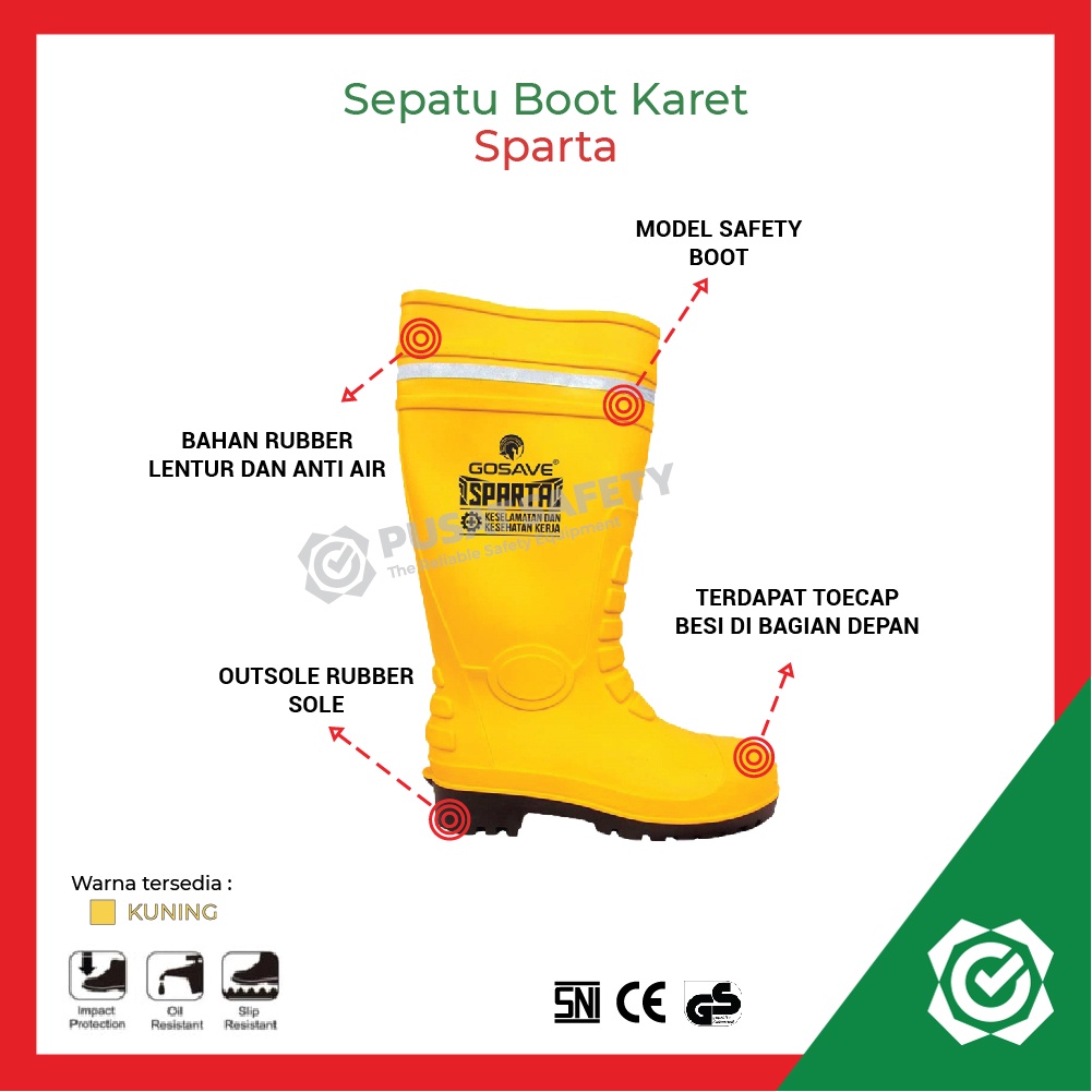 Sepatu Safety Boots Gosave Sparta