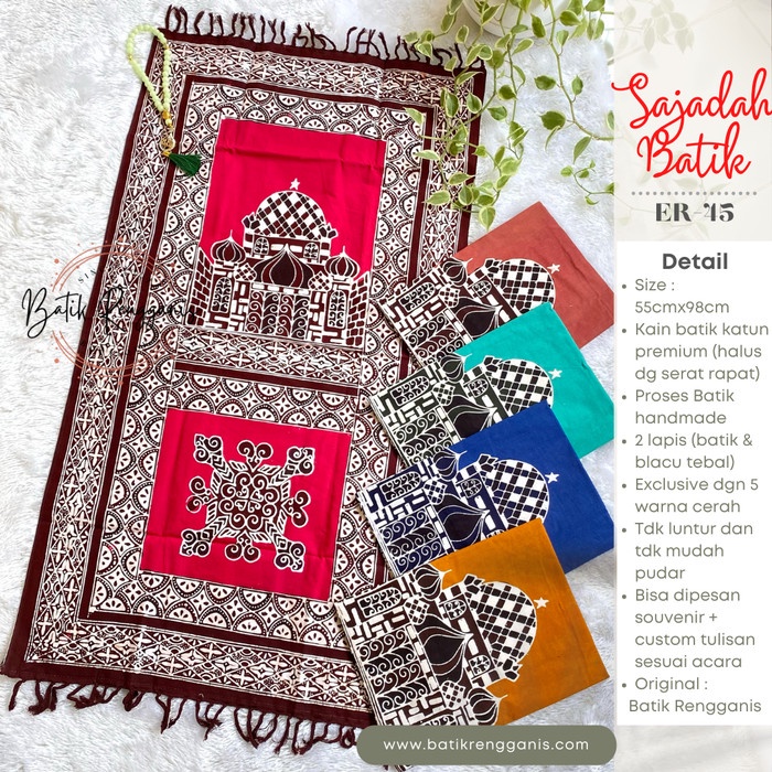 Grosir Sajadah Batik Warna Exclusive Dewasa / Souvenir Sajadah Batik