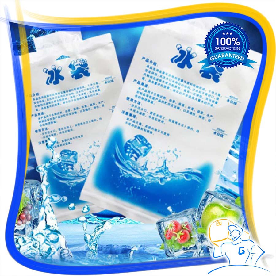 Ice Pendingin Ice Gel Pack 200 ML Blue Cool Jelly Kantong Air Es Pendingin ASI Makanan Frozen Food Ice Pack Cooler