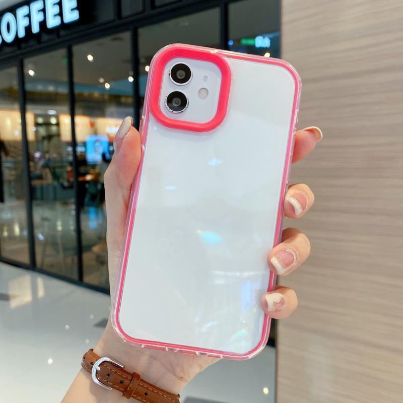 Soft case Transparan Warna Polos Untuk Iphone 13 / 12 11 x / xr / xsmax 7 / 8plus