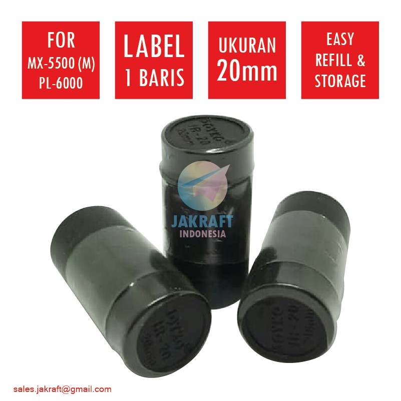 

(1 Pcs) Tinta Label Harga 1 Baris JOYKO IR-20 Refill Alat Mesin Cetak Labeller MX-5500 / MX-5500M / PL-6600