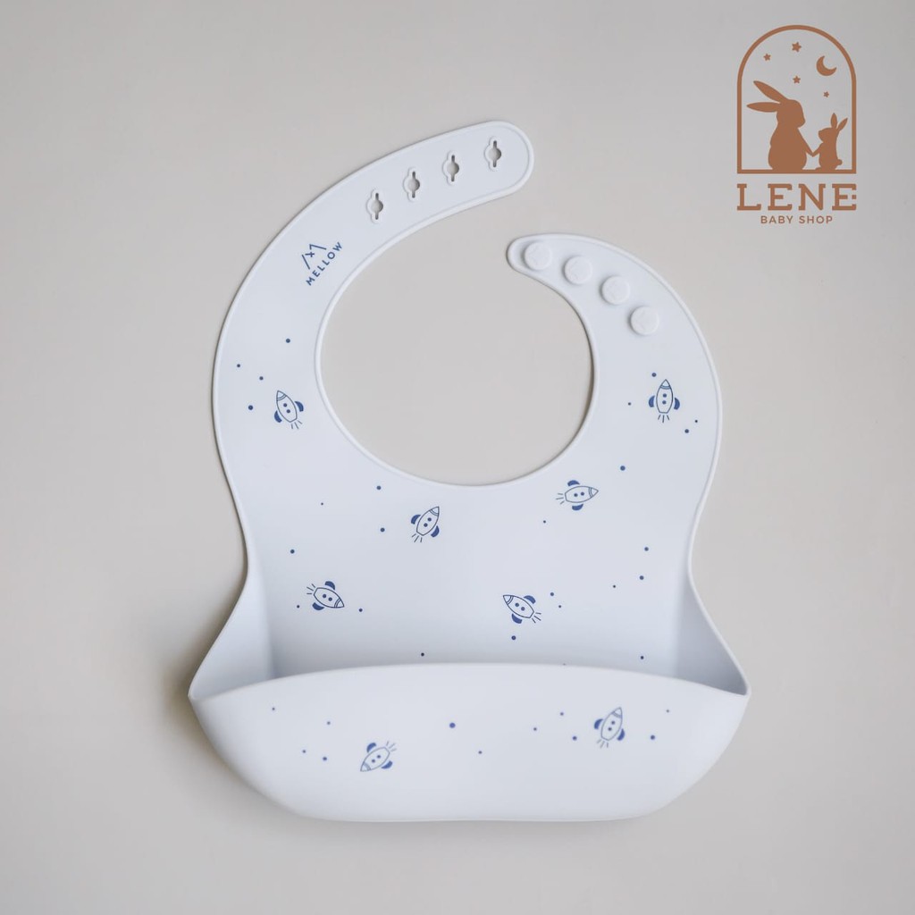 Mellow Silicone Bib Celemek Baby Import - Rockets