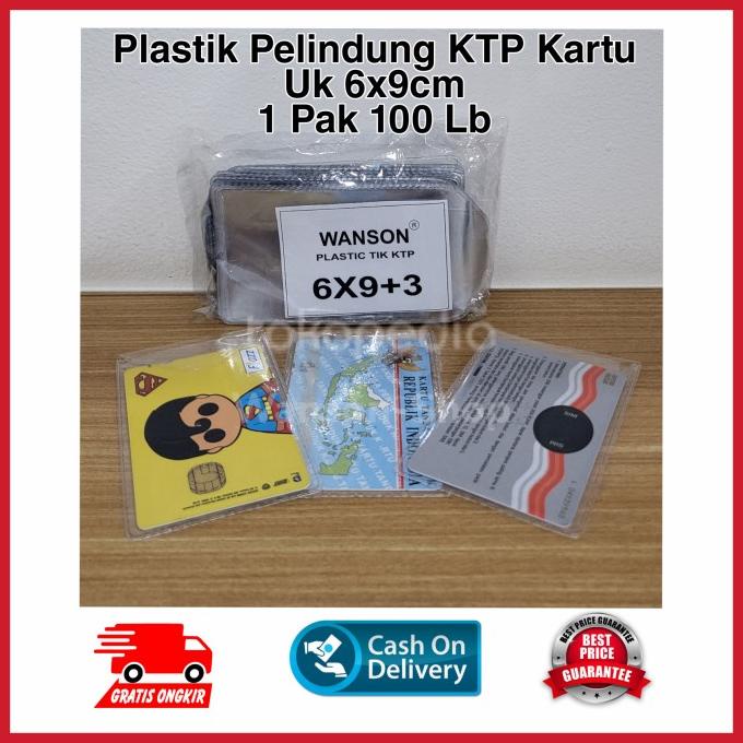 

PLASTIK PELINDUNG KTP KARTU UKURAN 6X9 (100 LB )