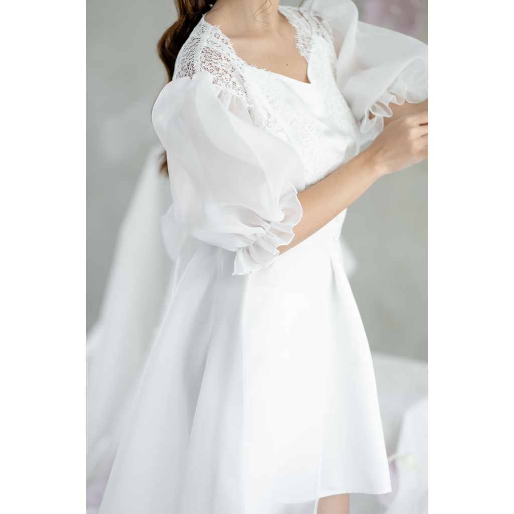 Clea Ribbon Robe - FAE Collection- Kimono Pengantin Bride Robe Organza Pita Wedding Robe