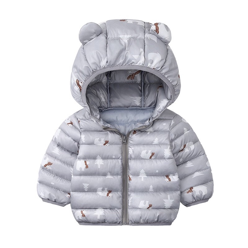 Jaket parasut anak bertudung musim dingin windproof Winter hoodie jacket kids