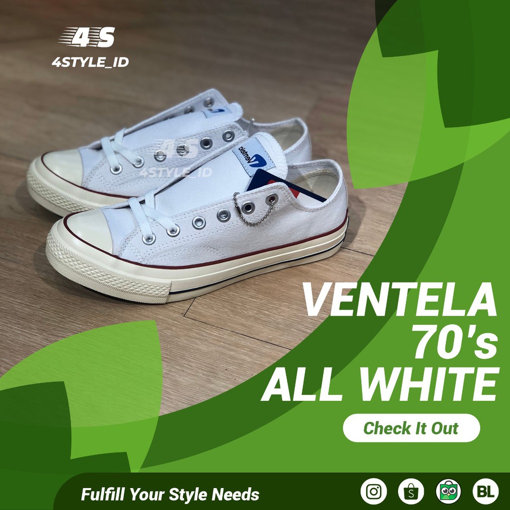 Ventela 70's All White Low Cut