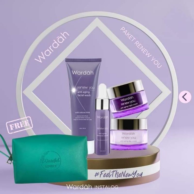{100%ORI} WARDAH LOVELY PACKAGE RENEW YOU FREe Pouch