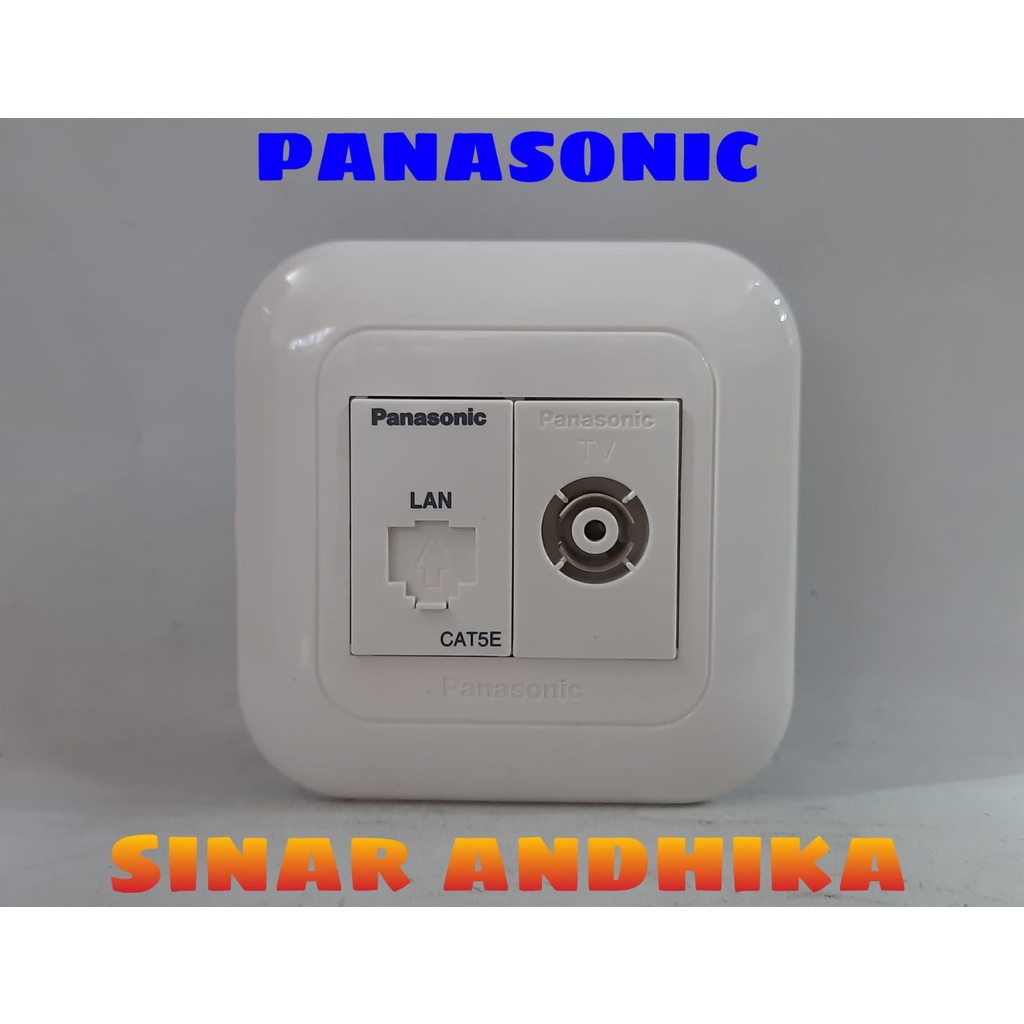 MODUL / JACK DATA CAT 5E + TV PUTIH PANASONIC WEJ 78029 8801