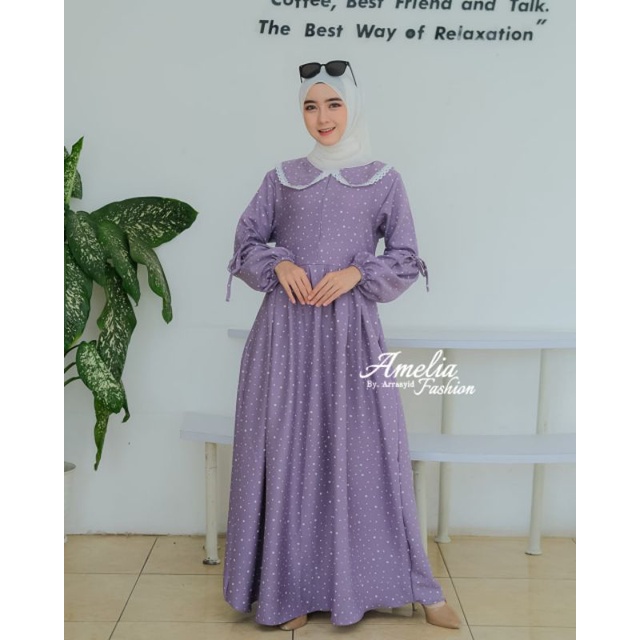 Dress polkadot/Gamis amalia/Gamis terlaris