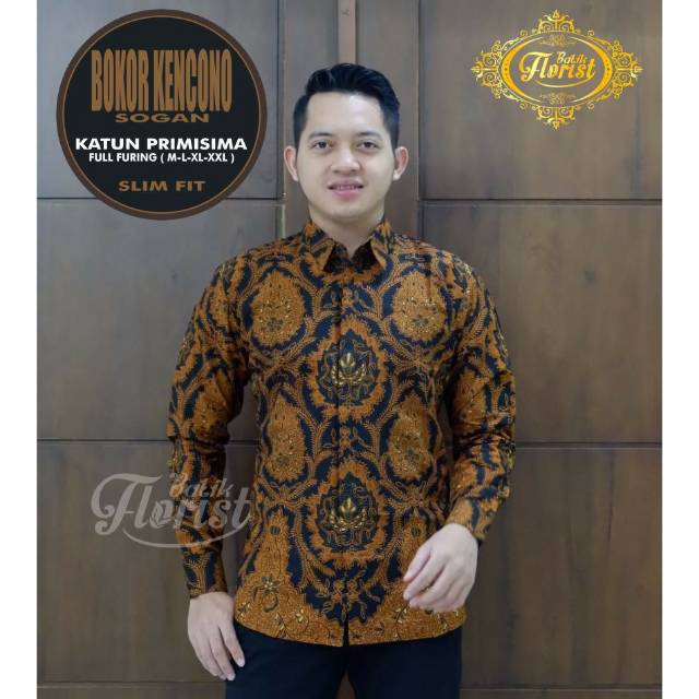 Kemeja Batik Eksklusif BOKOR KENCONO Bahan Katun Primisima Lapis Furing