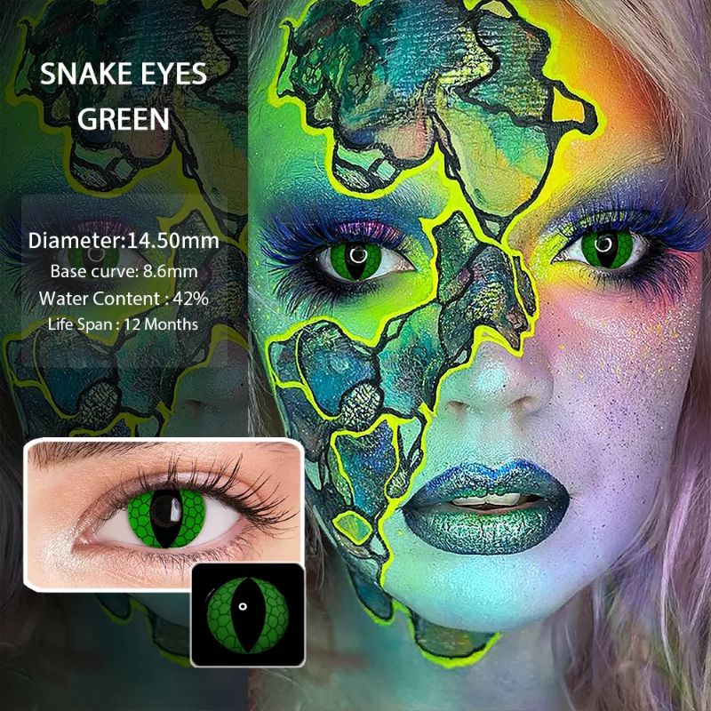 SOFTLENS COSPLAY HALLOWEEN CAT EYE SEXY CAT EYES DRAGON SNAKE CRAZY LENS