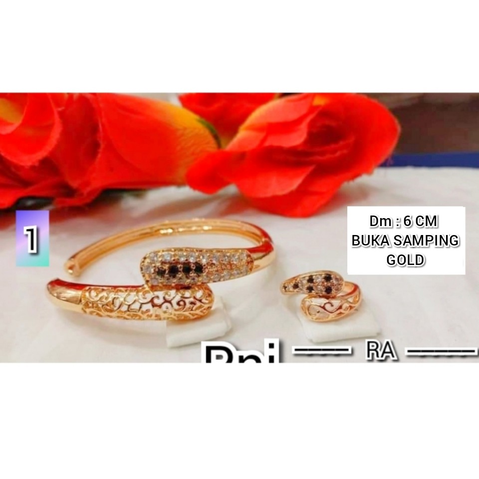 Gelang Dewasa Bangkok Permata Mewah Free Cincin Xuping (COD)