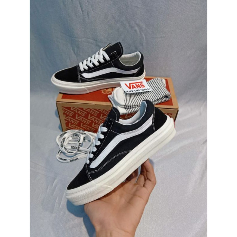 SEPATU  V4NS OLD SKOOL BLACK WHITE DT PREMIUM GRADE ORI PREMIUM SEPATU SNEAKERS PRIA SNEAKERS WANITA