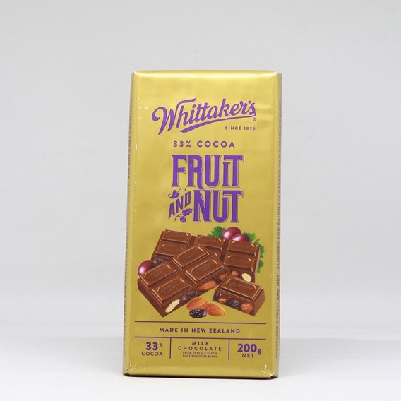 

whittakers fruit nut 200gr | coklat | camilan | snack