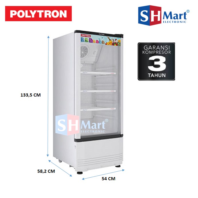 POLYTRON SHOWCASE DISPLAY COOLER LEMARI PENDINGIN SCN 140X SCN140X (MEDAN)
