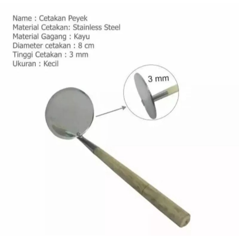 Cetakan peyek Kacang cetakan peyek bulat anti lengket diameter 8cm