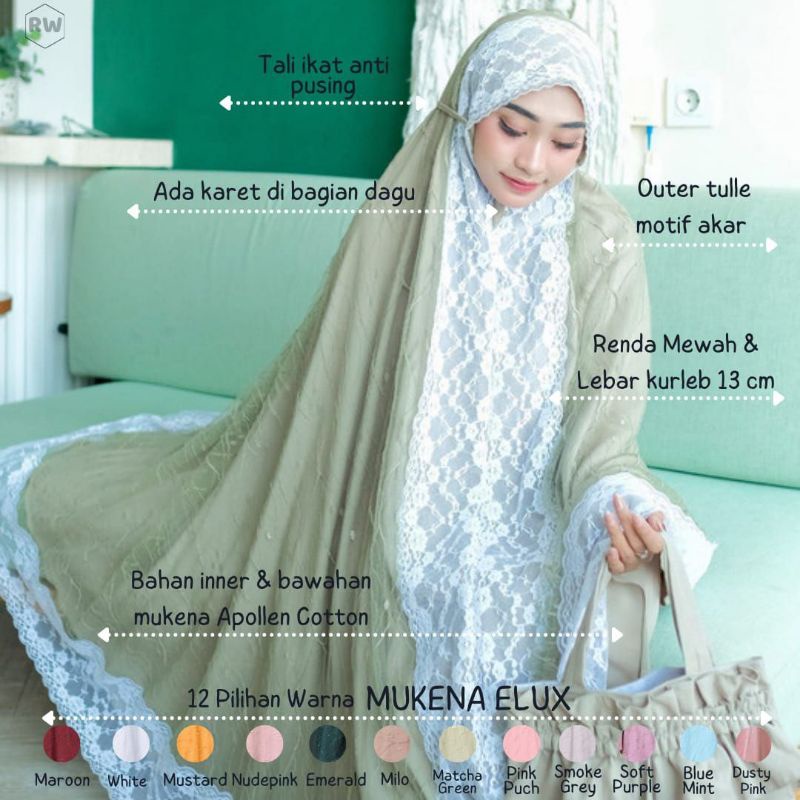 Mukena iffel luxury by dalanova/mukena cantik/mukena mahar/mukena premium