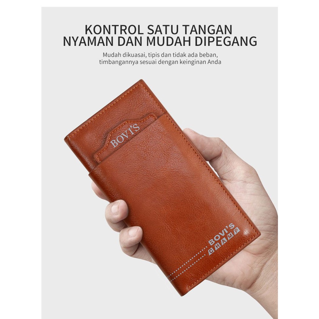 (COD) DOMPET LIPAT PRIA DOMPET KULIT PANJANG IMPORT MALL SHOPPING