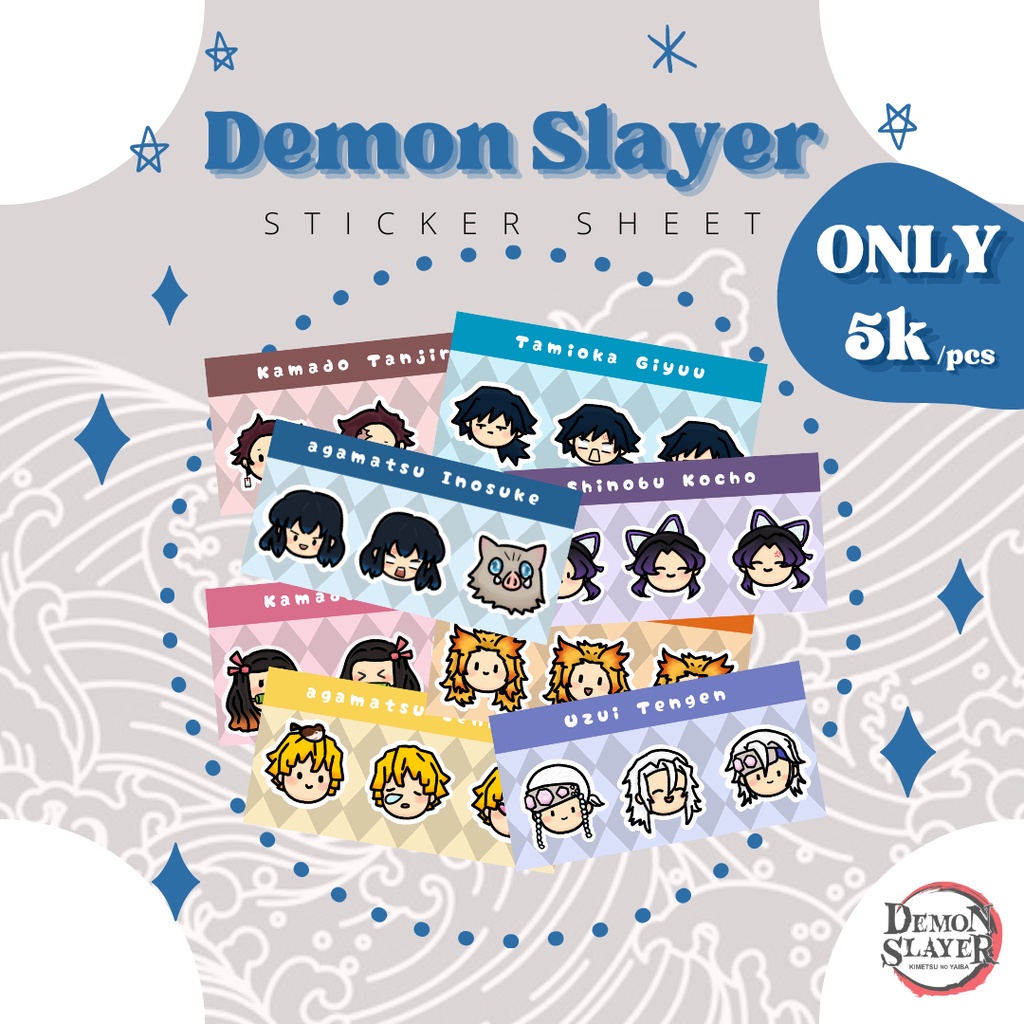 Sticker Sheet Anime Demon Slayer