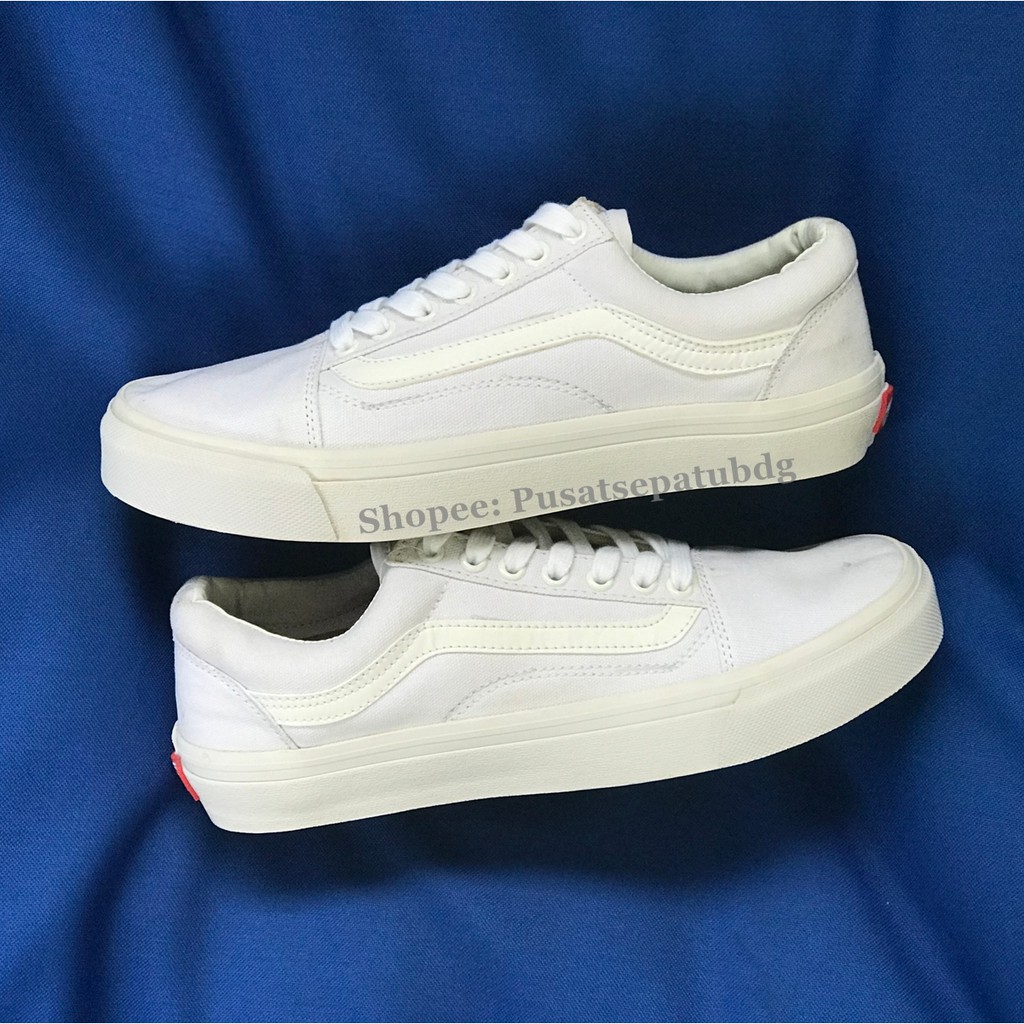 VANS OLDSKOOL ALL WHITU FULL PUTIH