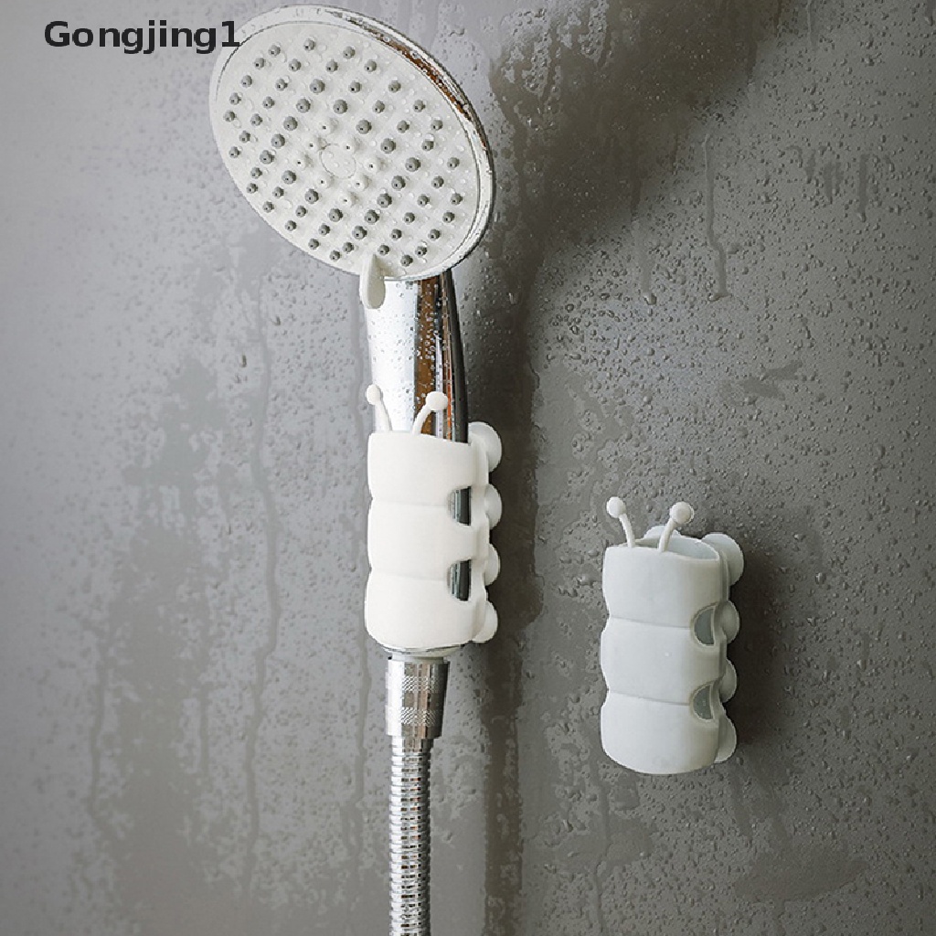 Gongjing1 Holder Kepala Shower Portable Bahan Silikon Untuk Kamar Mandi