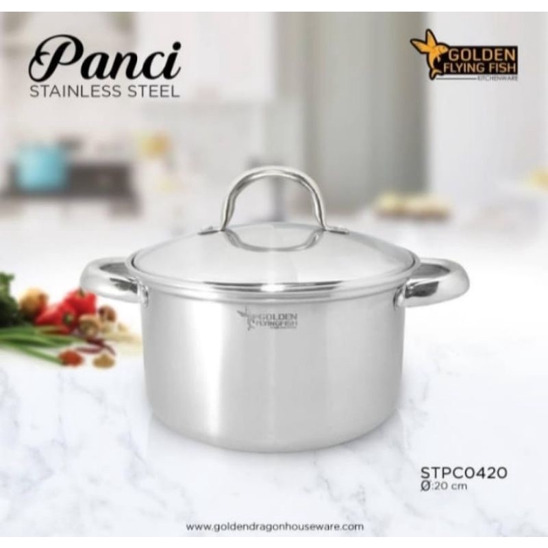 Panci Stainless Steel 20cm Golden Flying Fish