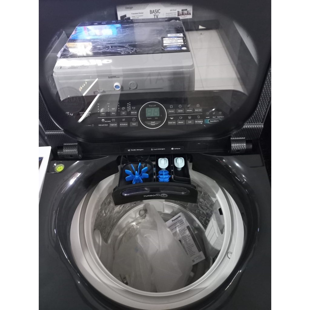 Panasonic Mesin Cuci Top Loading NA-FD95X1BSG 9.5 Kg Water Bazooka 1 tabung