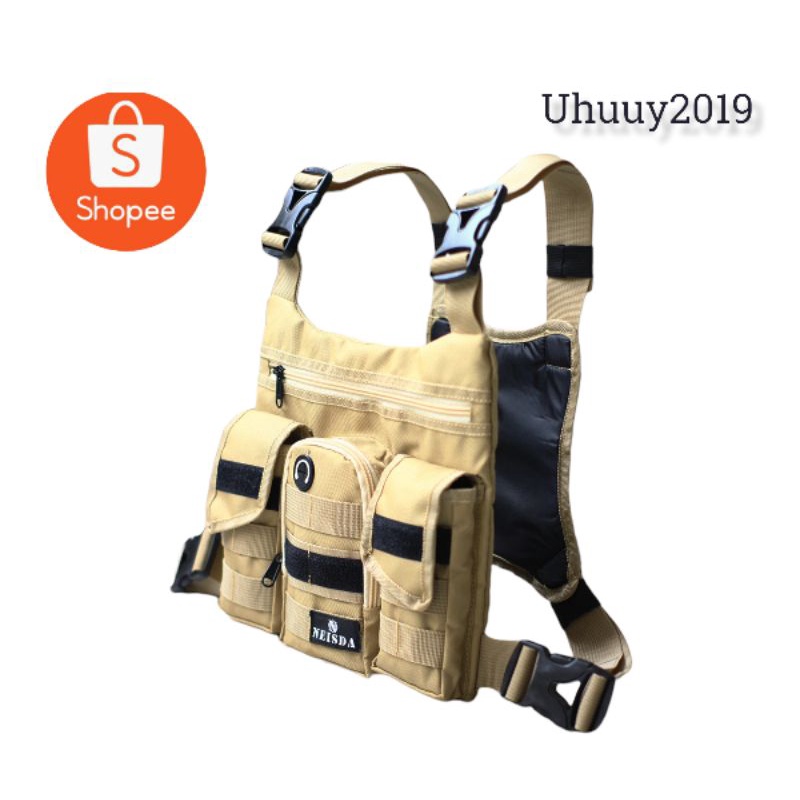 Chest bag tas dada tactical neisda rider one krem