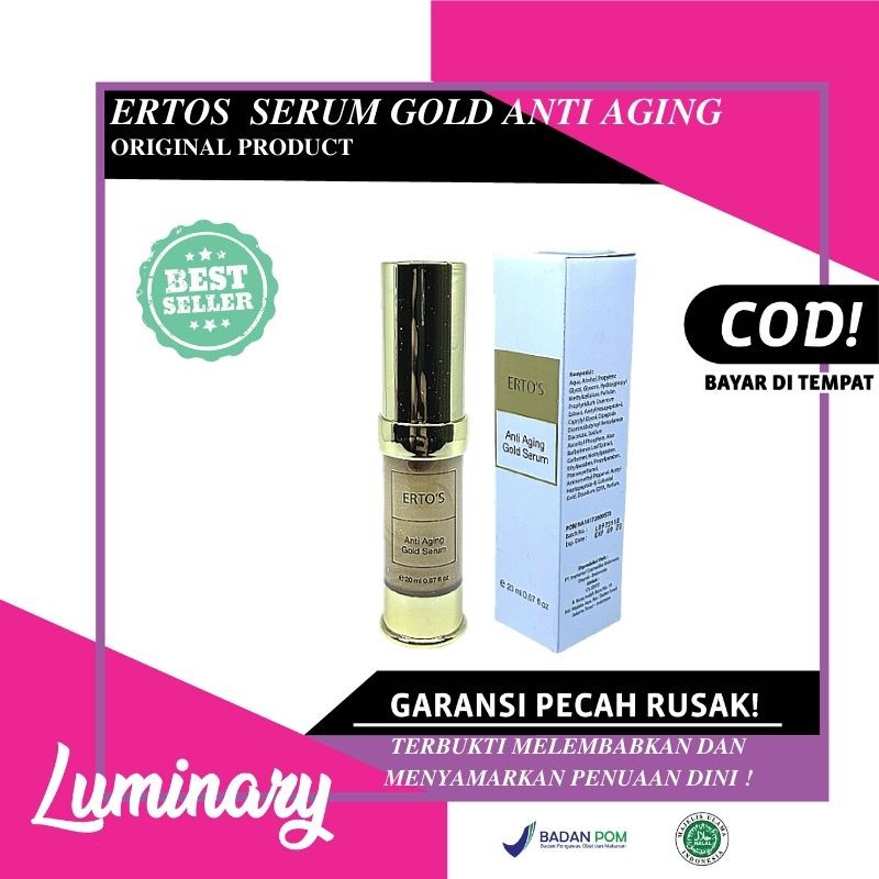 ERTOS ANTI AGING GOLD SERUM PELEMBAB WAJAH PERAWATAN KULIT SERUM WAJAH GLOWING ORIGINAL BPOM