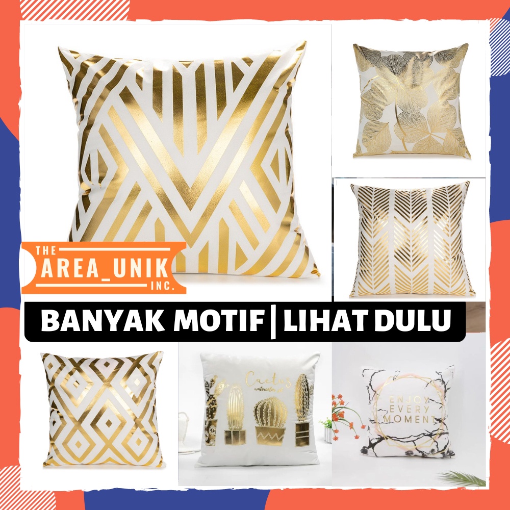 Sarban Cover Sarung Bantal Sofa 45x45 cm Set Premium Mewah Bahan Kain BLudru Vintage Motif Modern Mi