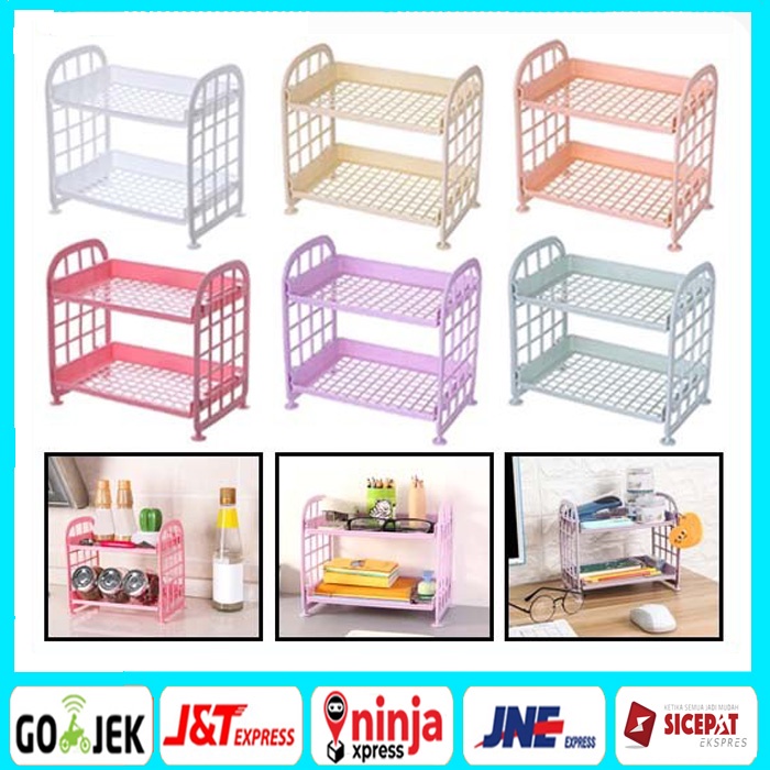 Rak Plastik Susun Mini / Rak 2 Susun Mini / Rak Meja Serbaguna