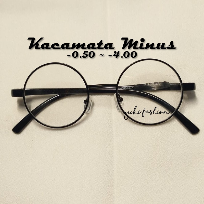 Grosir (SSC) Kacamata Minus Frame Bulat / Kacamata Minus Pria Wanita / Kacamata Boboho Lensa Minus /