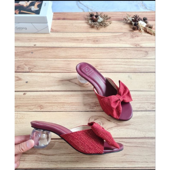 ABBUSHOES Aj 05 hak kaca Vita wanita 5cm