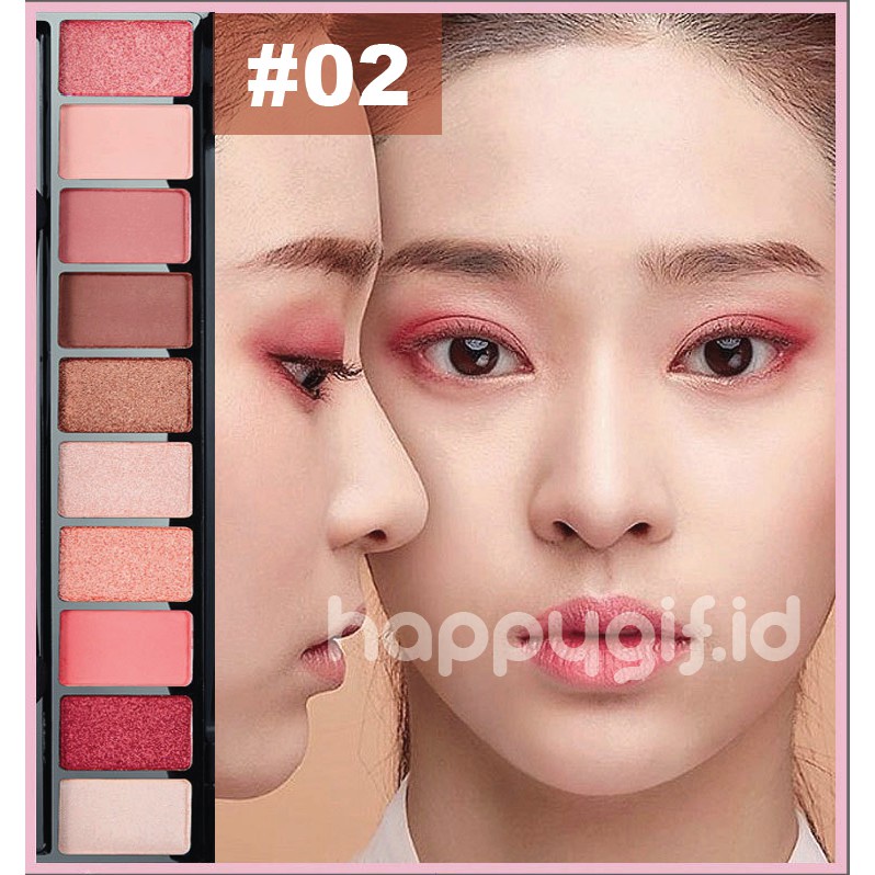 LAMEILA Fashion Matte Eyeshadow Kelopak Mata Pallet Korean Style Makeup 10 Warna LA037