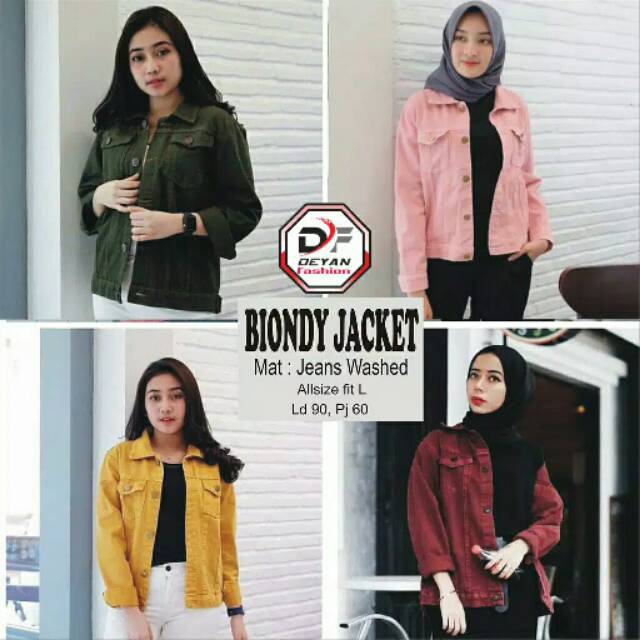 JAKET BIONDY / JAKET JEANS WASH WANITA /MURAH _MERIAH